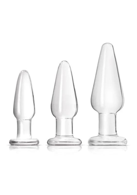 Crystal Premium Glass Trainer Kit Butt Plug