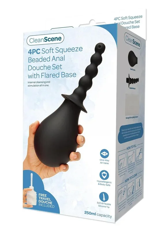 CS 250ml Soft Squeeze Beaded Anal Douche