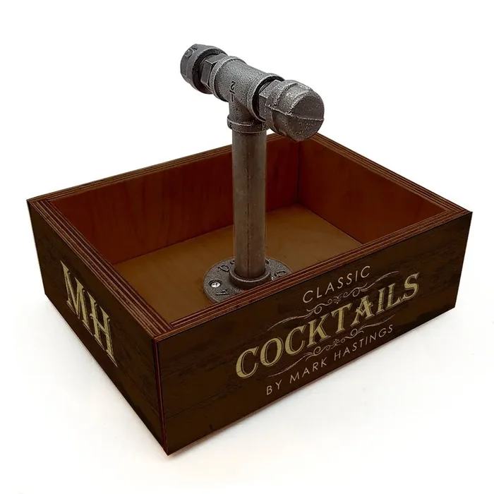 CUSTOM Box Caddy with Industrial Pipe Handle – Classic Cocktails Design