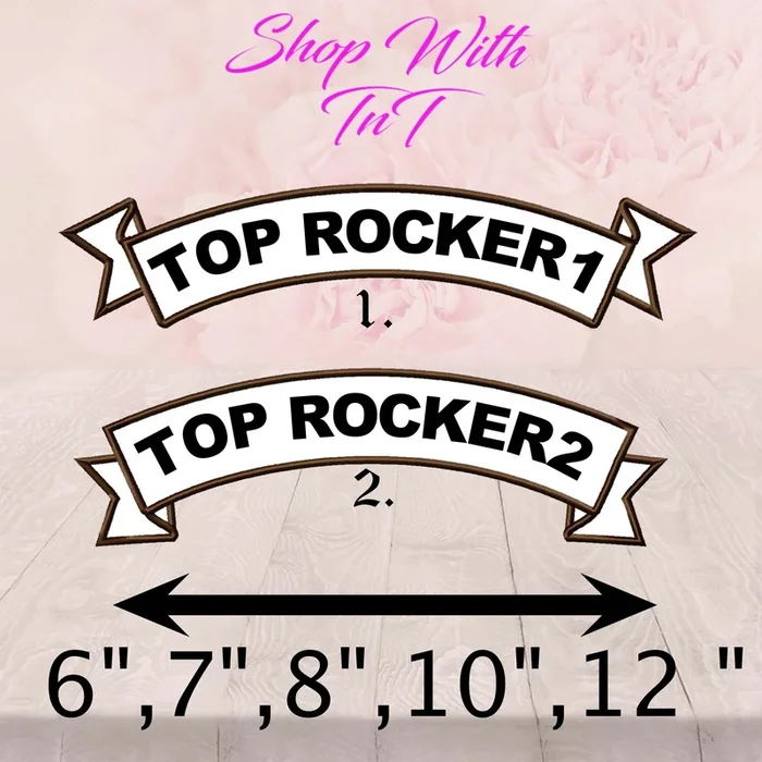 Custom Rocker Biker Scroll | Embroidered patch | Iron On or Sew On