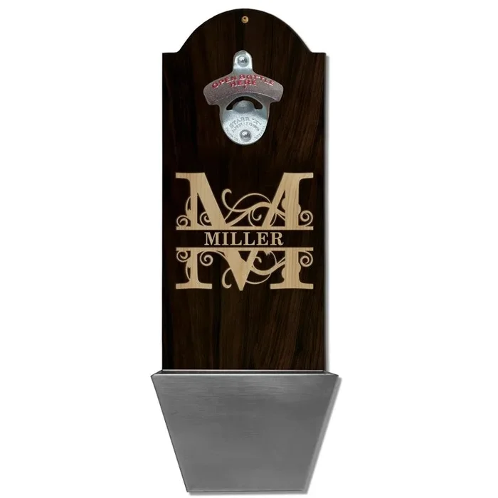 Custom Round Top Plaque with Cap Catcher – Family Monogram