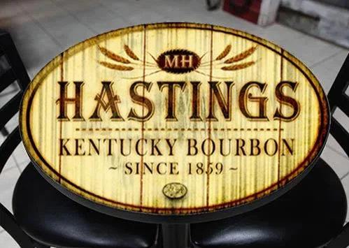 Custom Table Top – Wood Barrel Theme – Design 1001