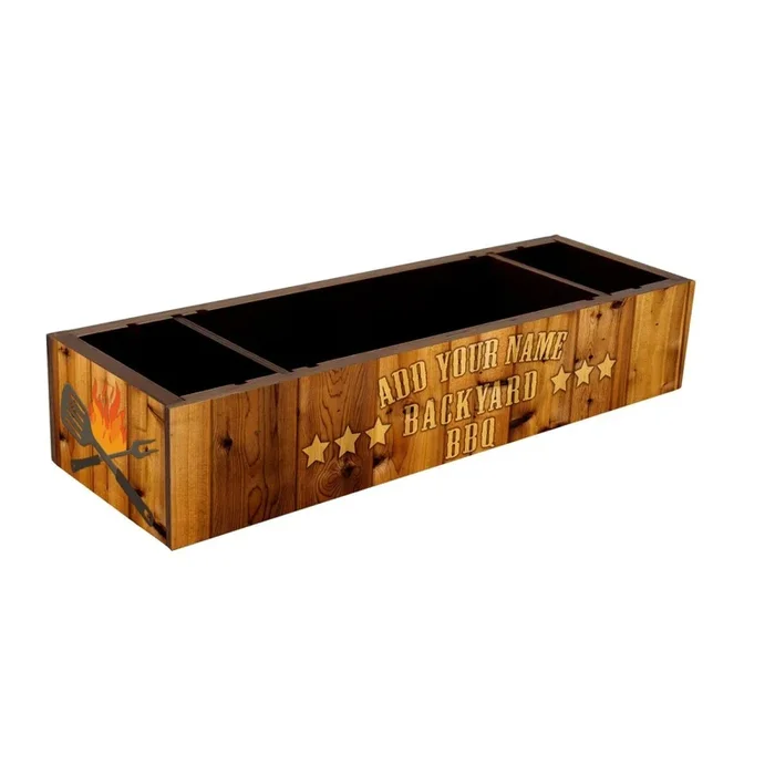 Custom Wooden Condiment Caddy – Backyard BBQ