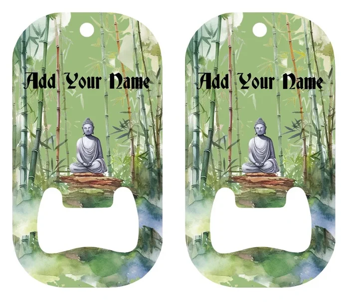 Customizable Dog Tag Bottle Opener – Add Your Name – Buddha