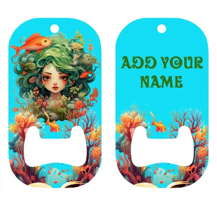 Customizable Dog Tag Bottle Opener – Add Your Name – Undersea