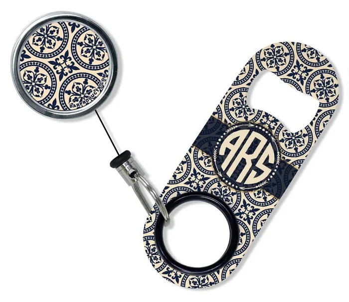 CUSTOMIZABLE Mini Bottle Opener with Retractable Reel – Vintage Design 6