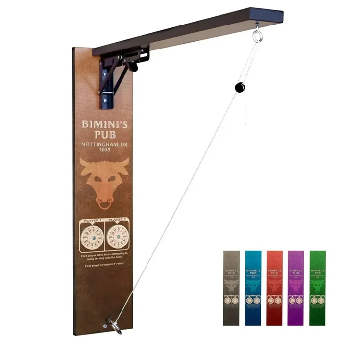 CUSTOMIZABLE Wall Mounted Folding Ring Toss – Bull – Multiple Colors Available!