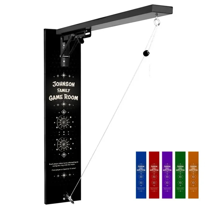 CUSTOMIZABLE Wall Mounted Folding Ring Toss – Game Room – Multiple Colors Available!