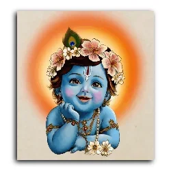 Cute Little Krishna Portrait – Janmasthami