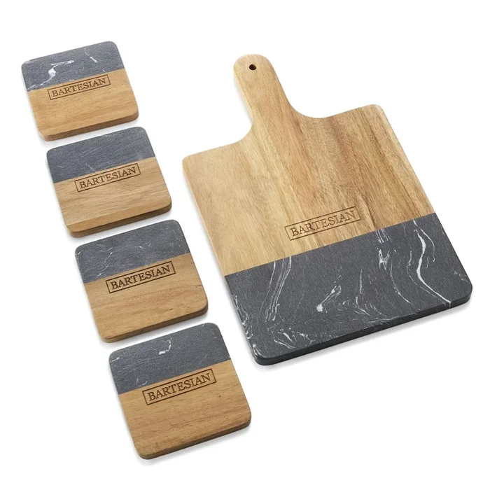 Cutting Board with Coasters – Set of 4