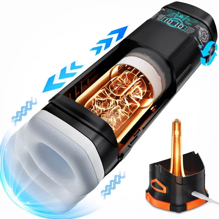 CyberSkin B-Titan – USB Rechargeable Thrusting & Vibrating Auto Masturbator with Heater