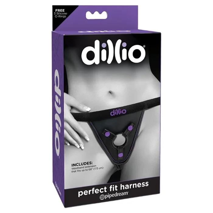 Dillio Adjustable Perfect Fit Harness Black/Purple