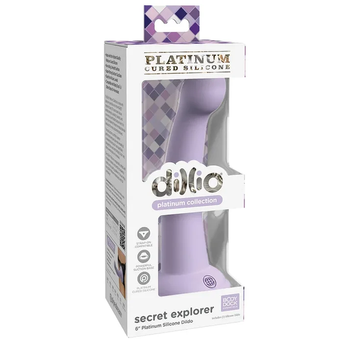 Dillio Platinum Secret Explorer Dildo – Purple 6″
