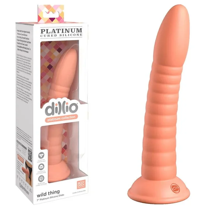 Dillio Platinum Wild Thing – Peach – Peach 17.8 cm (7”) Dong