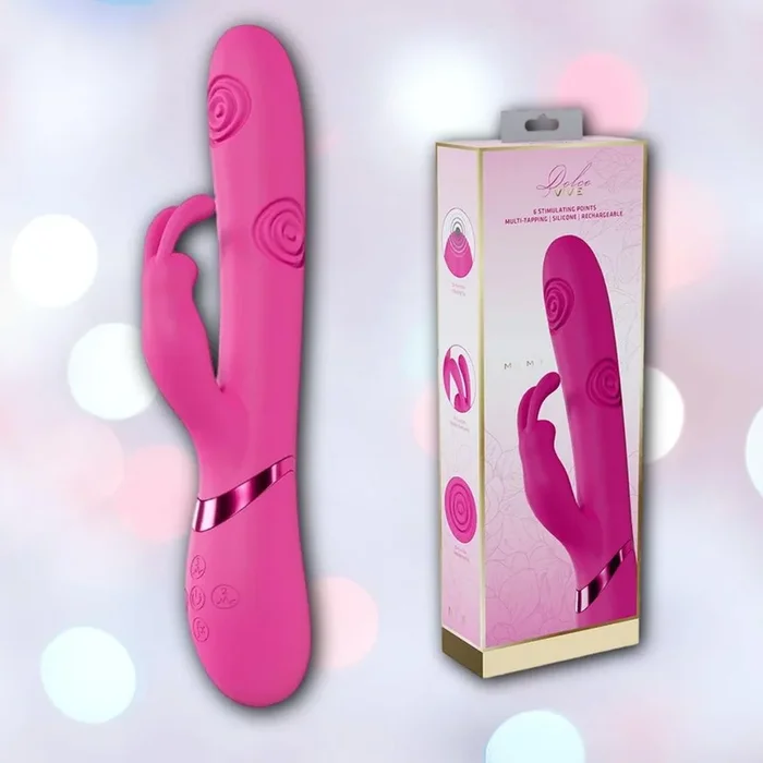 Dolce Vive Mimi Rechargeable G-Spot Vibrating and Tapping Rabbit-Pink