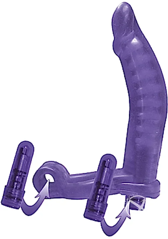Double Penetrator Ultimate Cock Ring with Vibrating Dildo