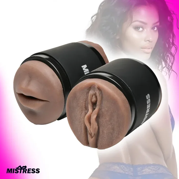 Double Shot Mouth And Pussy Stroker – Dark