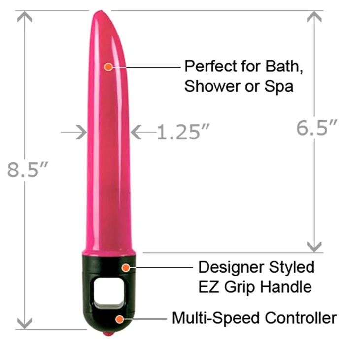 Double Tap Speeder Traditional Vibrator Multi-Speed Women Vibe 6.8 inch- Pink