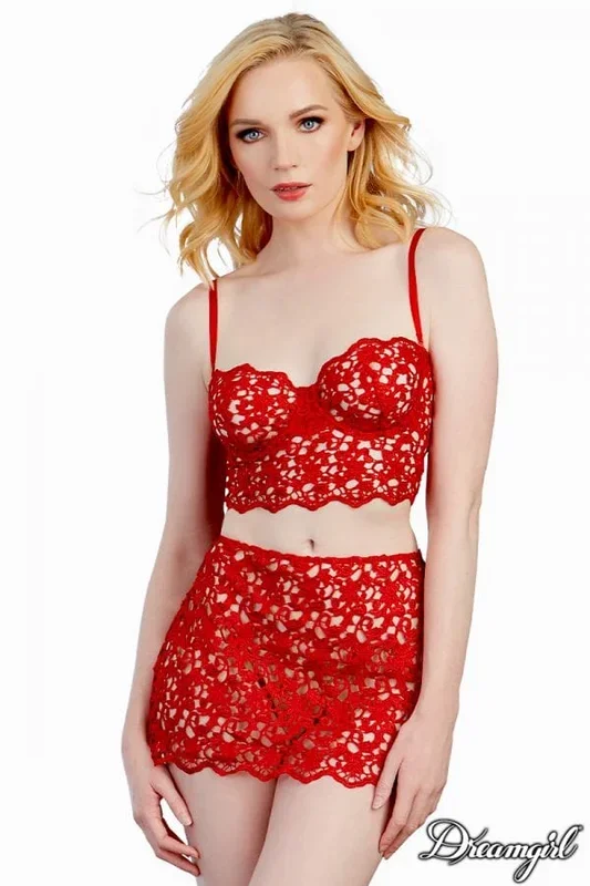 Dreamgirl – 2PC Venice Lace Set – Red