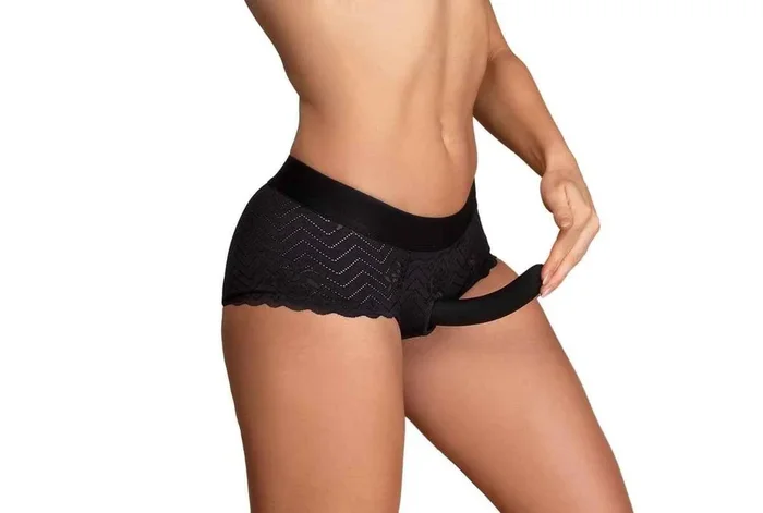 Dreamtoys BOLD Phoenix Strap-On Hipster with Dildo – X-Large – Black