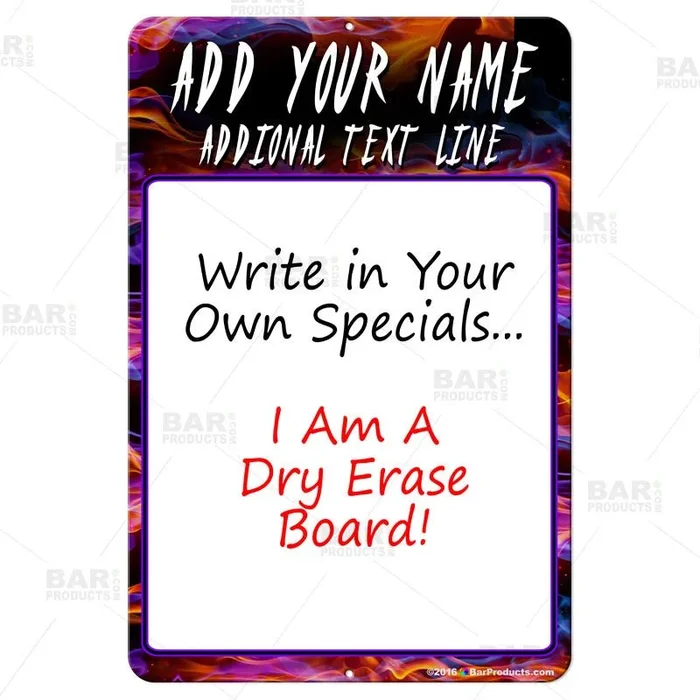 Dry Erase Specials Sign – ADD YOUR NAME – Colorful Abstract Template