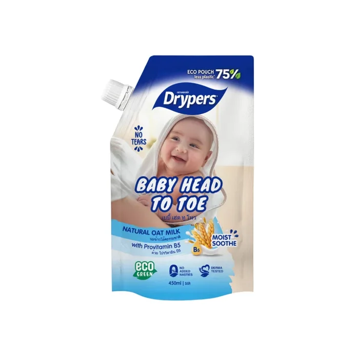 Drypers Baby Head To Toe 450ml Oat