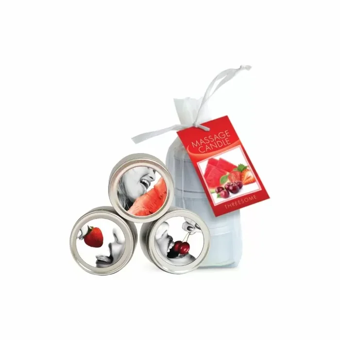 Earthly body Massage Candle Threesome – 3 candles á 2oz /57g