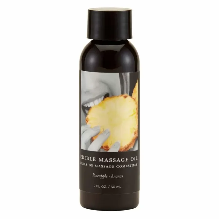 Earthly body Pineapple Edible Massage Oil — 2oz / 60ml