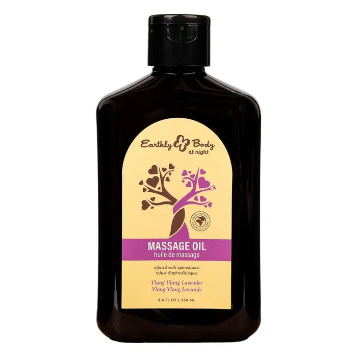 EB Hemp Seed Massage Oil YLANG YLANG LAVENDER – 250 ml – Ylang Ylang & Sandalwood Scented Massage Oil – 250 ml Bottle