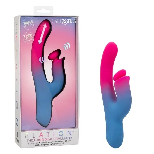 Elation Thrusting Dual Clitoral Stimulation Vibrator by Cal Exotics