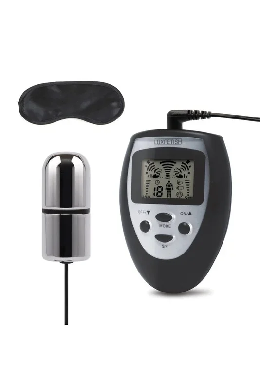 Electric Eel – Lux Fetish – Electro-sex Shock Bullet With Remote Control – Silver/Black