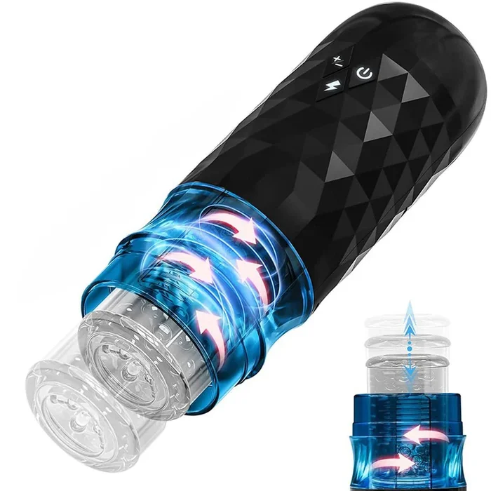 Electric Rotating Masturbator Cup with 8 Rotation & 3 Thrusting Modes