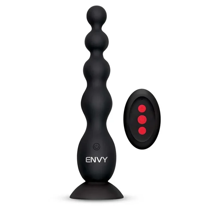 Envy Flexi Beads Remote-Controlled Vibrating Anal Beads with Suction Base