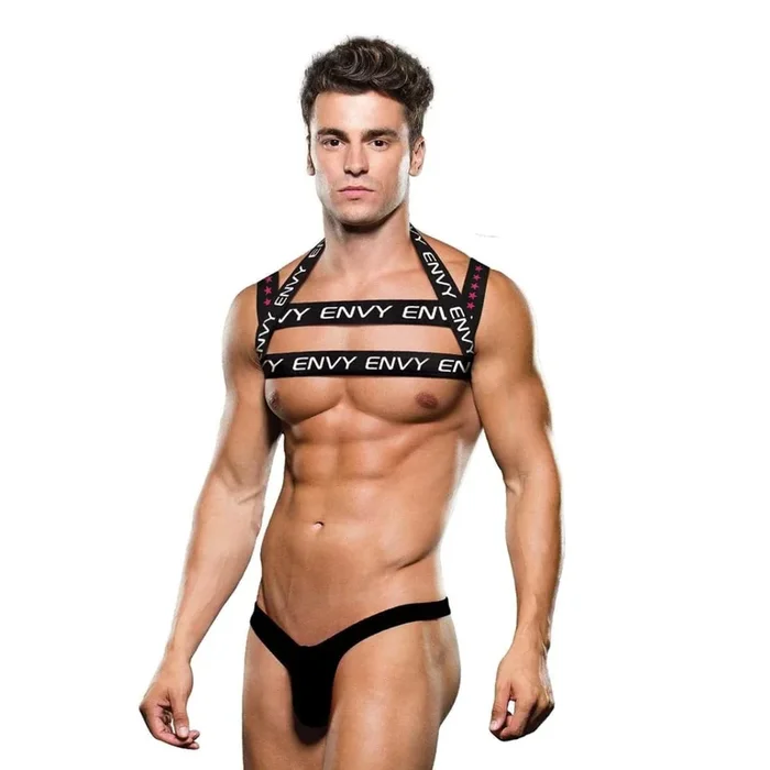 Envy Logo Harness – Black/White – M/L