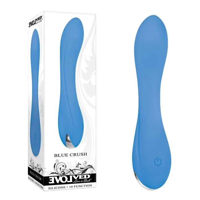 Evolved BLUE CRUSH – Blue 12 cm USB Rechargeable Mini Vibrator