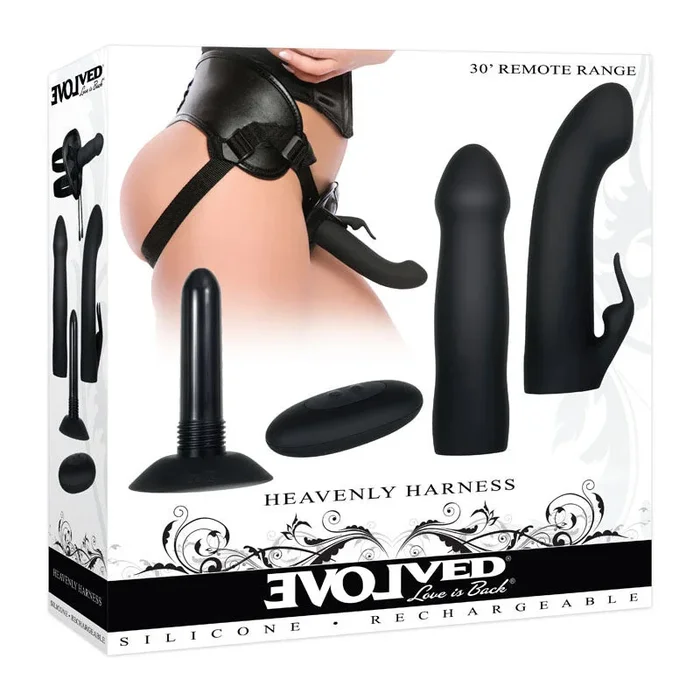 Evolved HEAVENLY HARNESS – USB Rechargeable Strap-On Kit