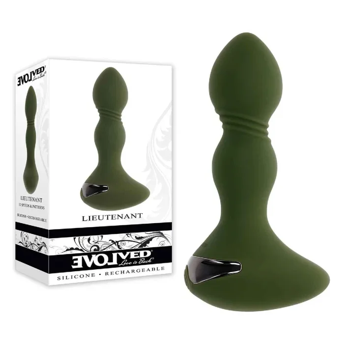 Evolved LIEUTENANT Vibrating Anal Plug – Green