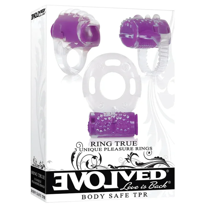 Evolved Ring True Unique Pleasure Rings (3 Pack)