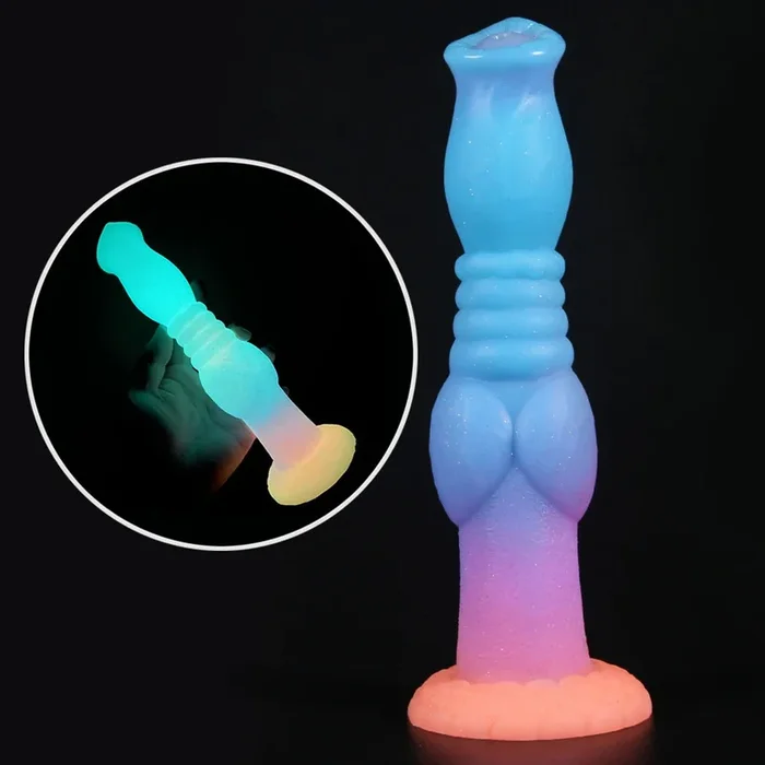 Exotic 9 inch Monster Dildo Long Butt Plug – Luminous Knotted Dildos Women Masturbation