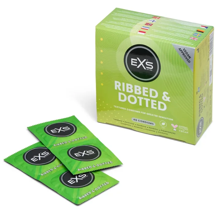 EXS Ribbed & Dotted Condoms 48 Pack
