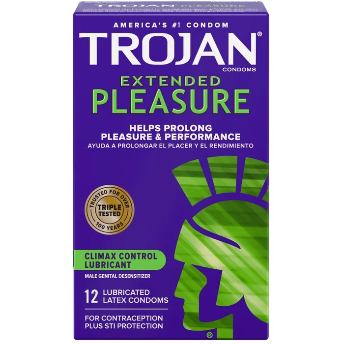 Extended Pleasure Climax Control Lubricated Condoms – 12 Pack