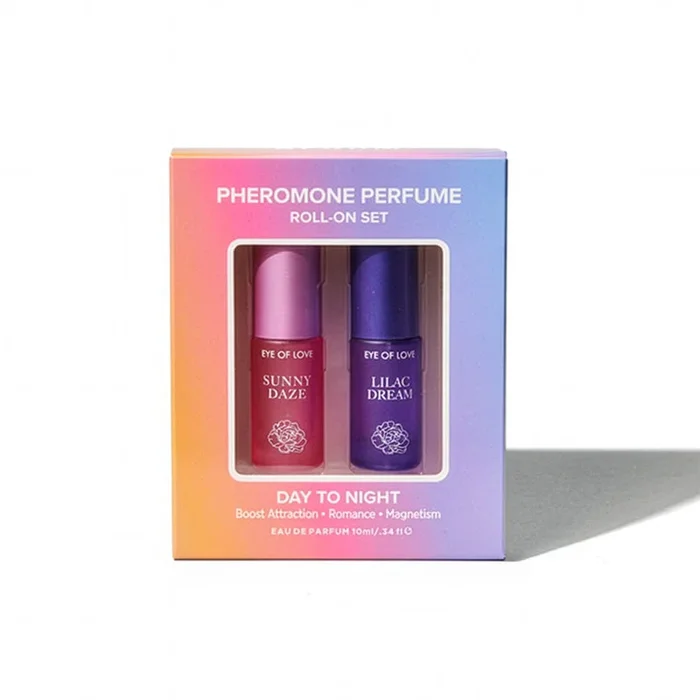 Eye Of Love Love In Bloom Pheromone Perfume Roll-On Set – Day to Night (Sunny Daze & Lilac Dream) Pheromone Perfume Oils for Women to attract Men – 10 ml Roll On Bottles
