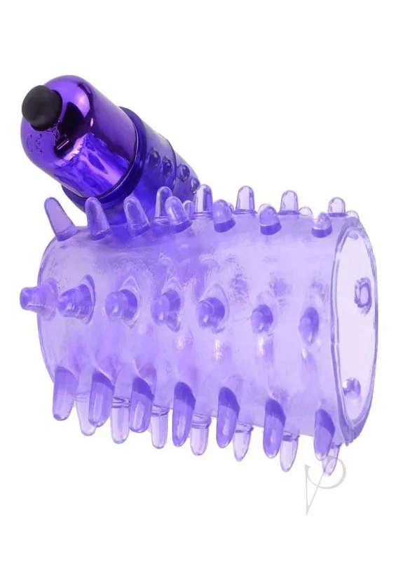 Fantasy C-Ringz Textured Super-stretchy Showerproof Male Vibrating Penis Sleeve Purple