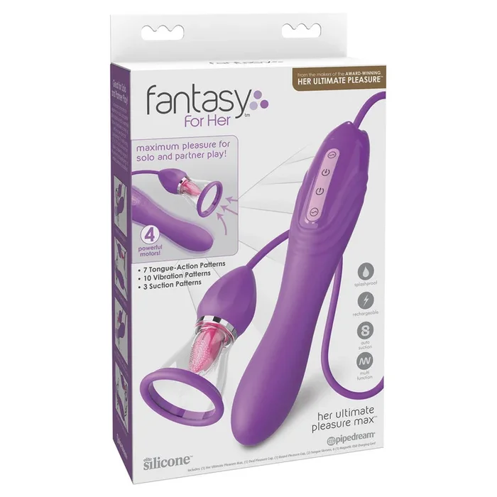 Fantasy For Her Her Ultimate Pleasure Max – USB Rechargeable Vibrator with Flicking Stimulator
