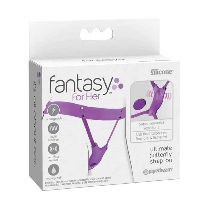 Fantasy For Her Ultimate Butterfly Strap-On Stimulator – Purple