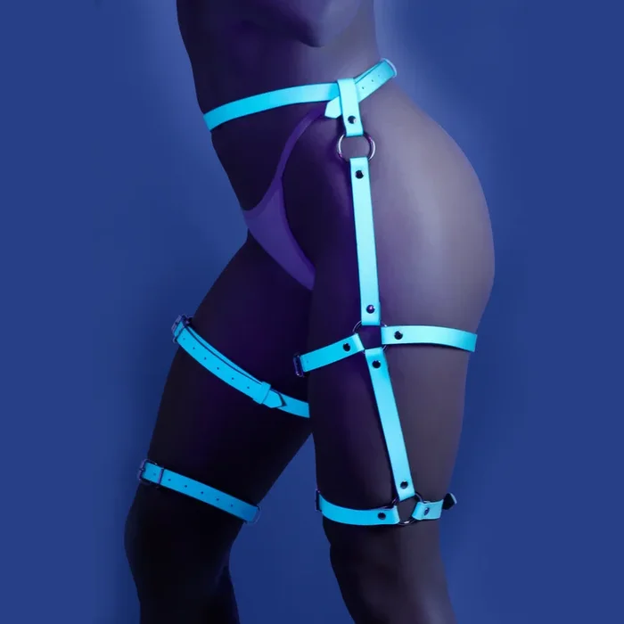 Fantasy Lingerie Buckle Up Glow In The Dark Leg Harness