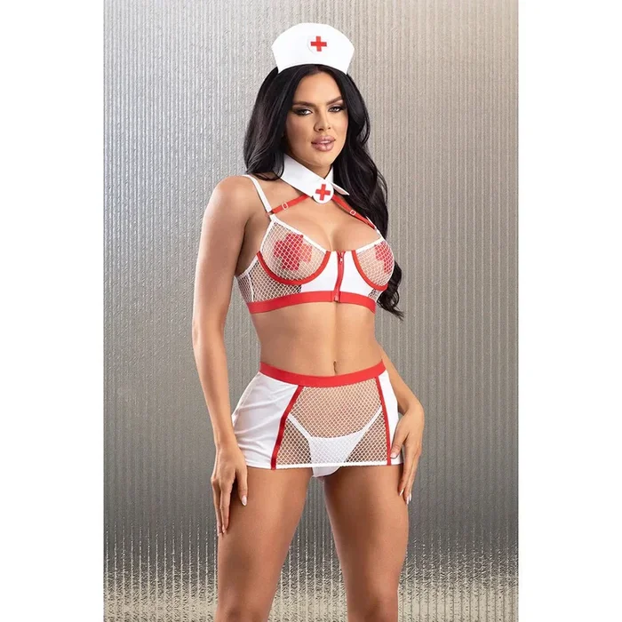 Fantasy Lingerie Perfect Health 5-Piece Nurse Costume Set White