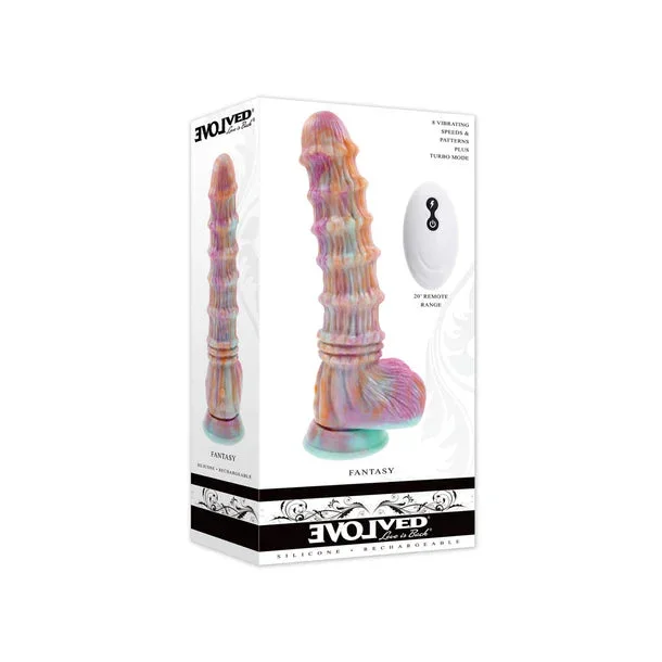 Fantasy Vibrating Dildo with Remote by Evolved