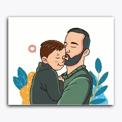 Father’s Day- Father kissing Son