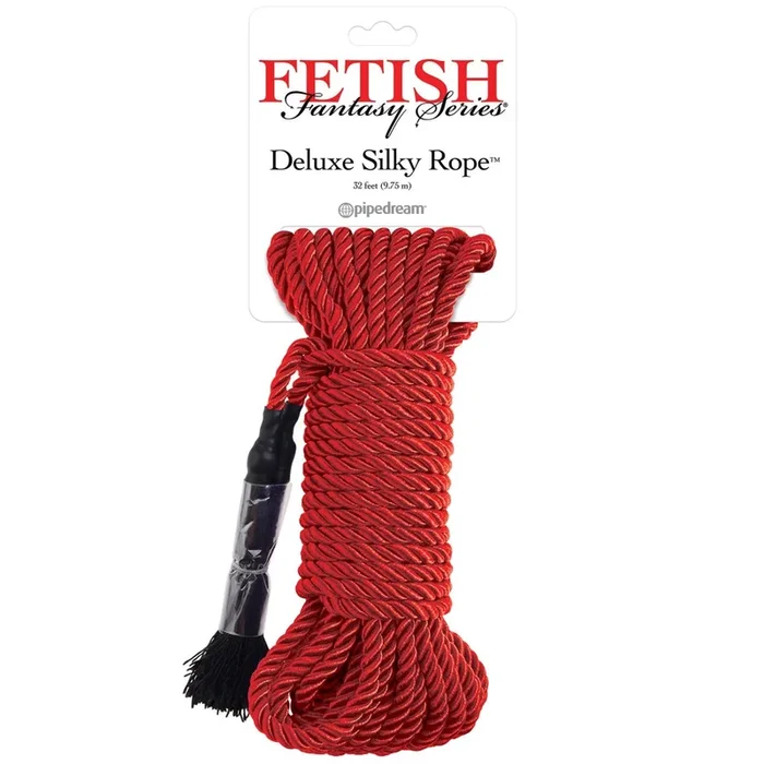 Fetish Fantasy Series 32 ft Deluxe Silky Rope – Red